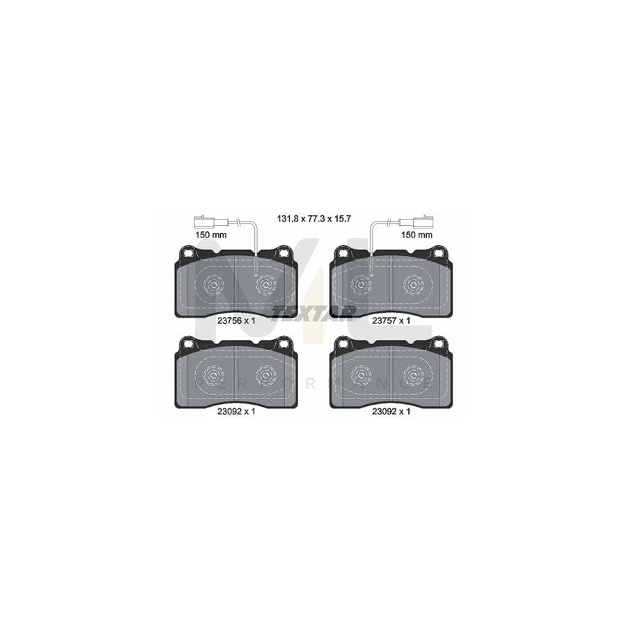 TEXTAR 2375601 Brake pad set for ALFA ROMEO GIULIETTA incl. wear warning contact