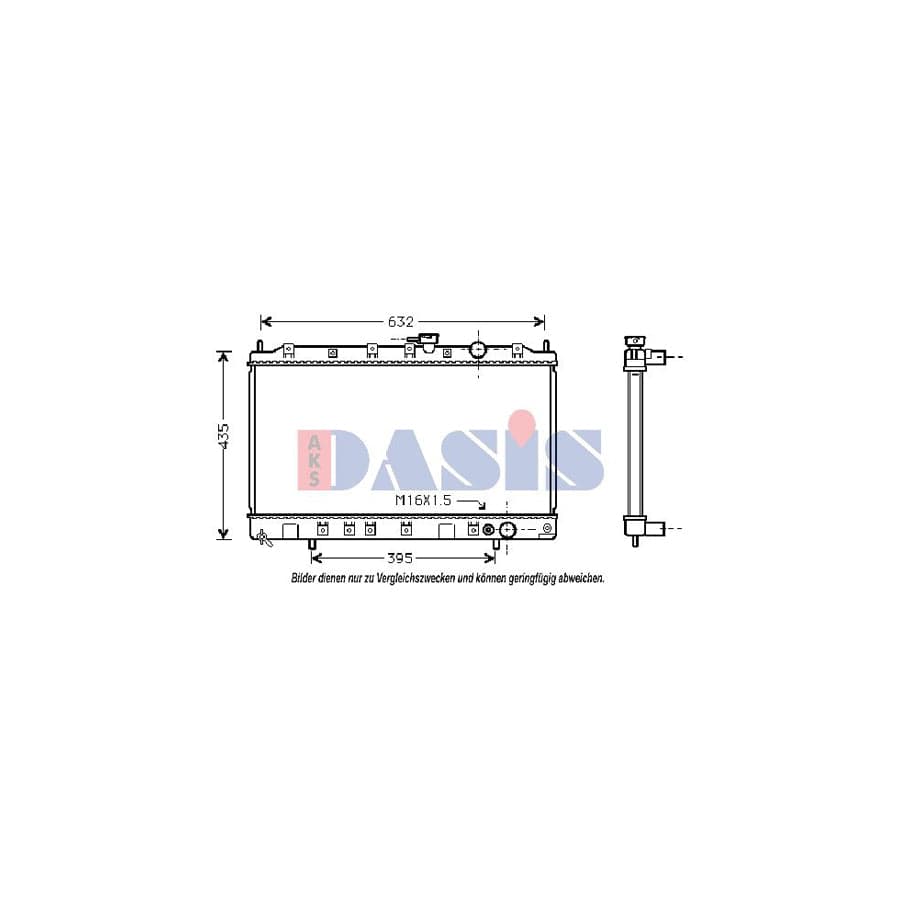AKS Dasis 140037N Engine Radiator for Mitsubishi Space Wagon II (N3)