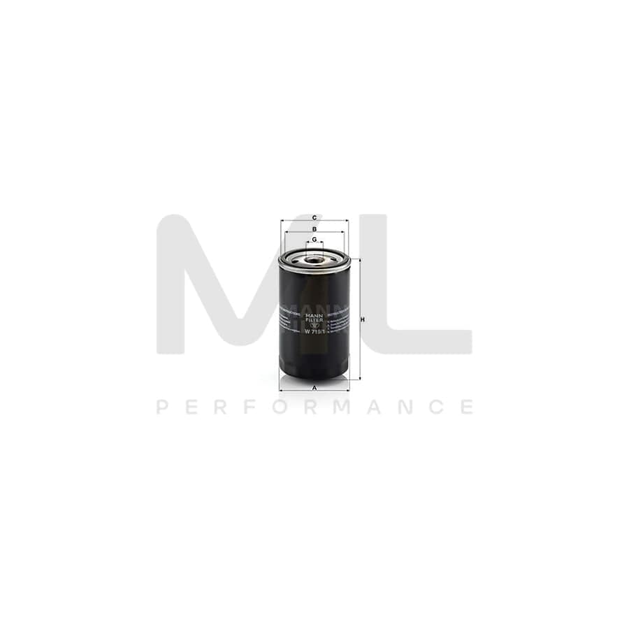 MANN-FILTER W 719/1 Oil Filter Spin-on Filter