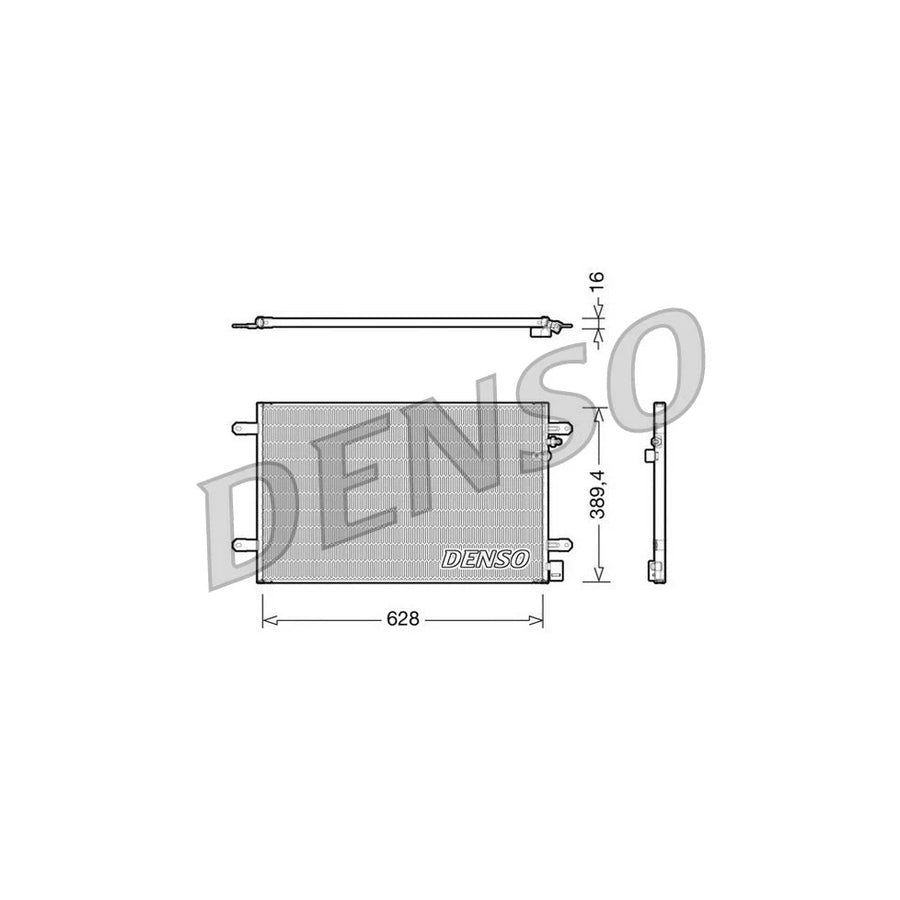 DENSO DCN02017 Air Conditioning Condenser for Audi A6