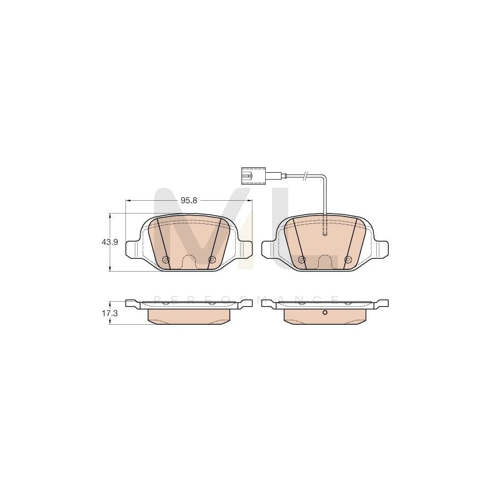 TRW Gdb1985 Brake Pad Set For Fiat Linea (323, 110) Incl. Wear Warning Contact