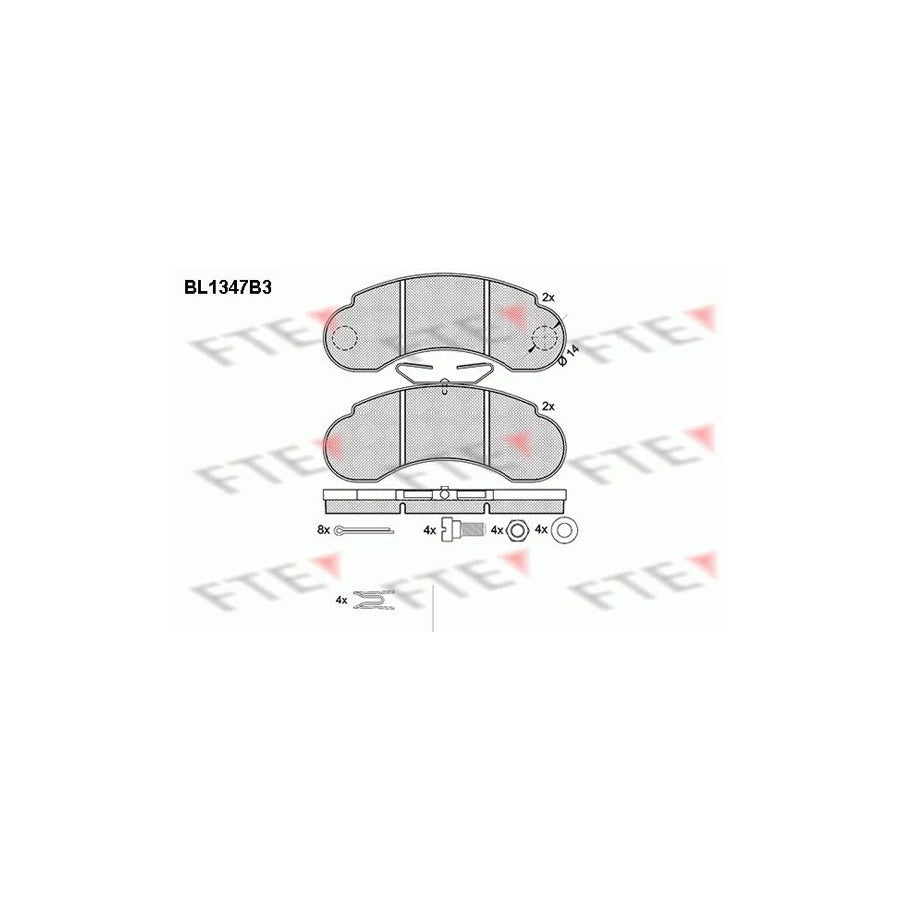 FTE Bl1347B3 Brake Pad Set Suitable for Mercedes-Benz 100