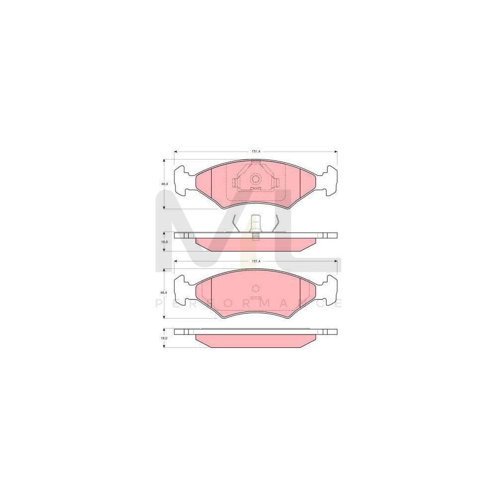 TRW Gdb3178 Brake Pad Set Not Prepared For Wear Indicator