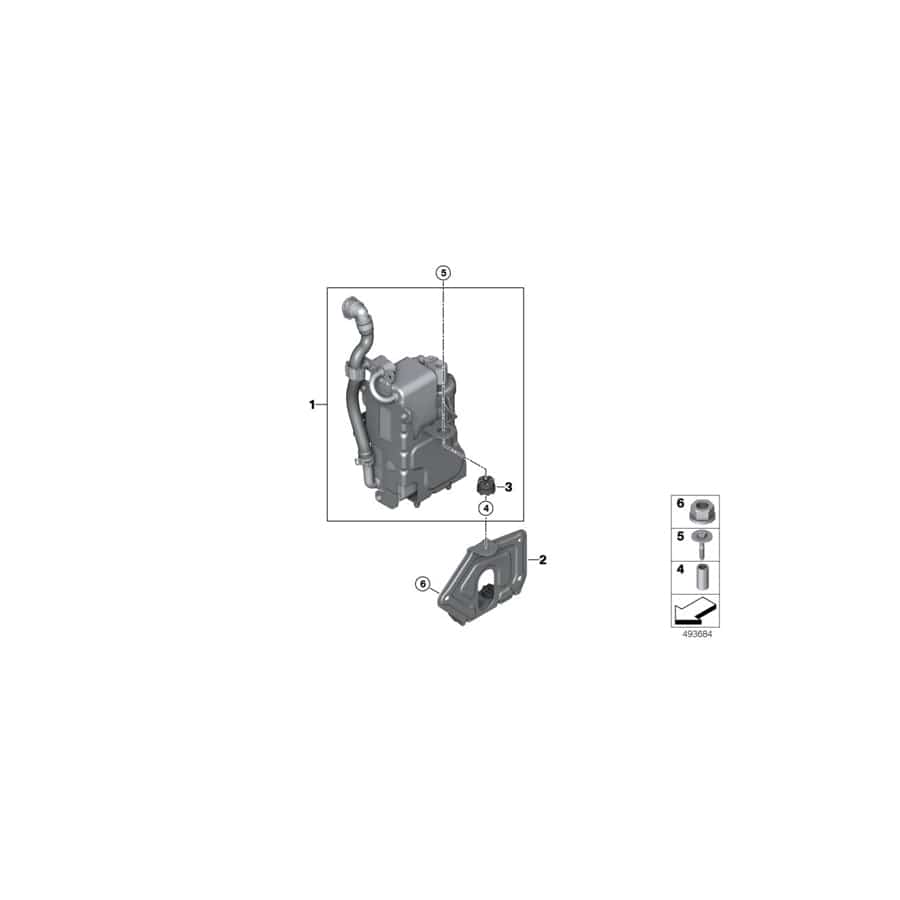 Genuine BMW 64219399989 G07 G05 G06 Bracket Condenser (Inc. X6 30iX, X5 40i & X5 40iX)