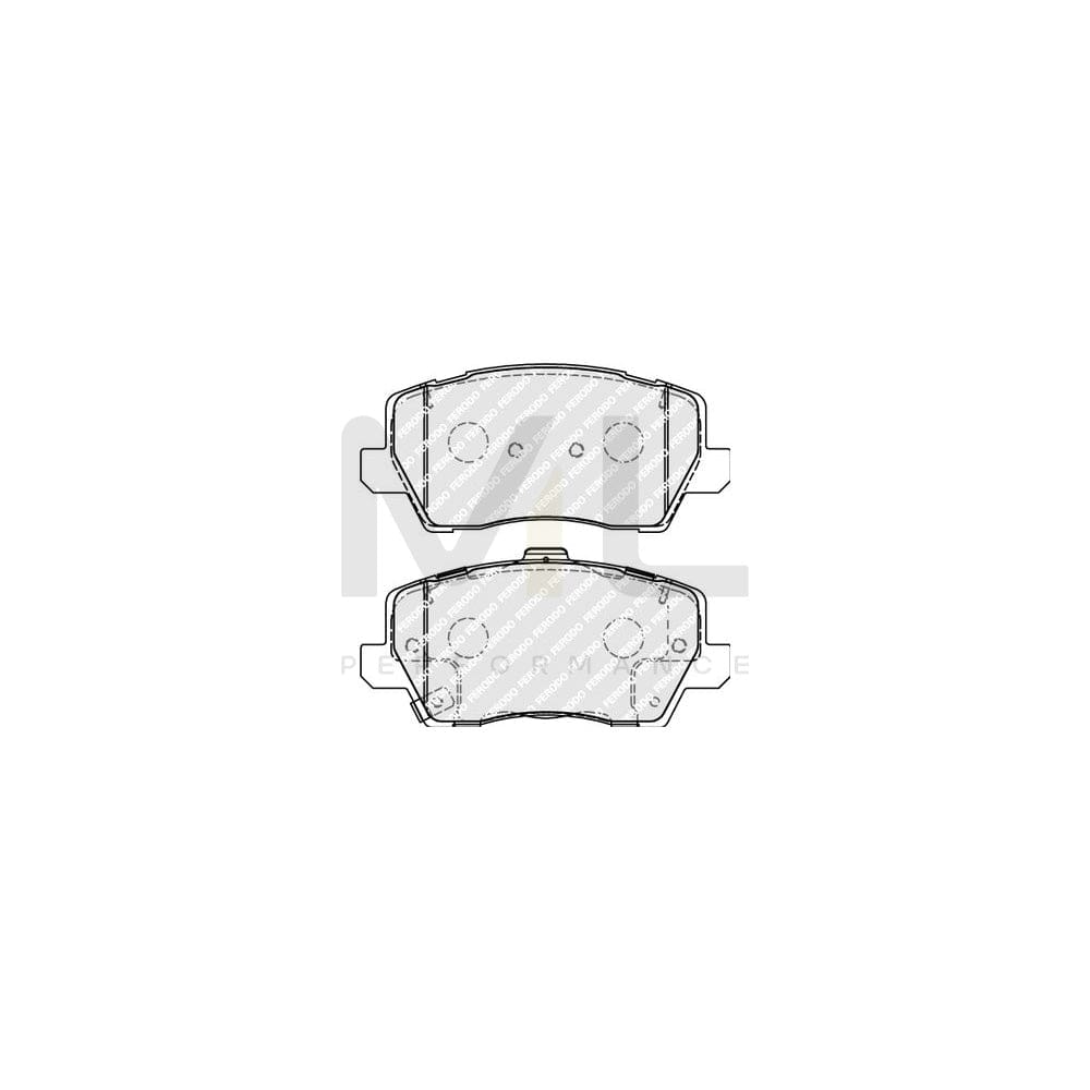 Ferodo FDB5037 Brake Pad Set for Kia Picanto III (Ja) With Acoustic Wear Warning, With Accessories