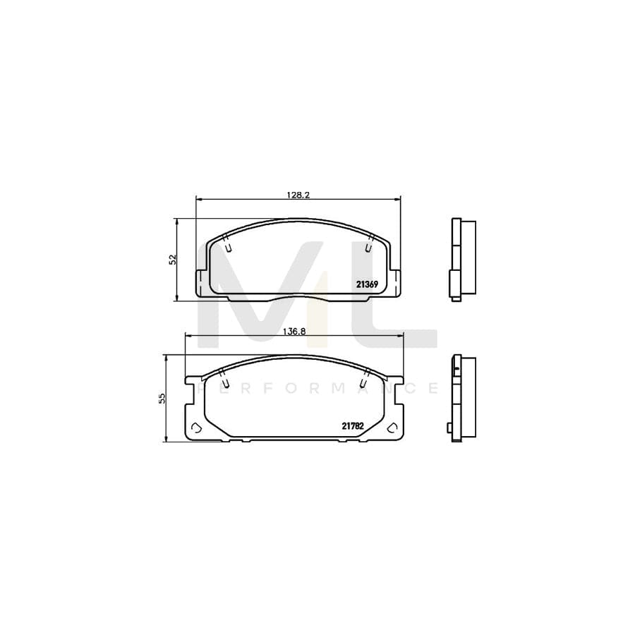 TEXTAR 2136901 Brake pad set for TOYOTA Liteace Minibus (M30) not prepared for wear indicator