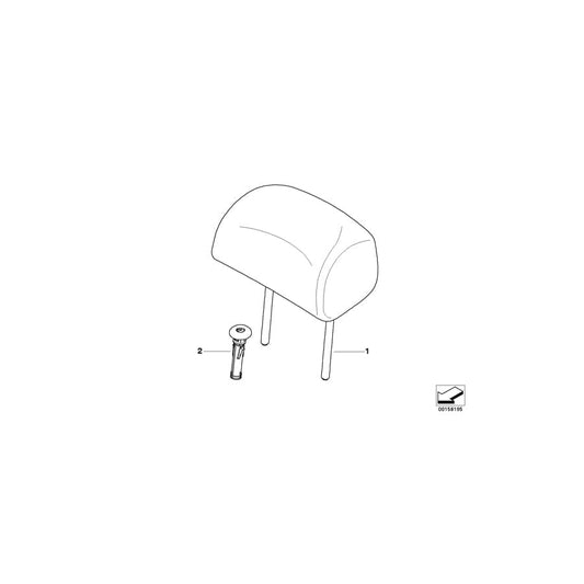Genuine BMW 52207171137 E70 Headrest Leather TABAK (Inc. X5)