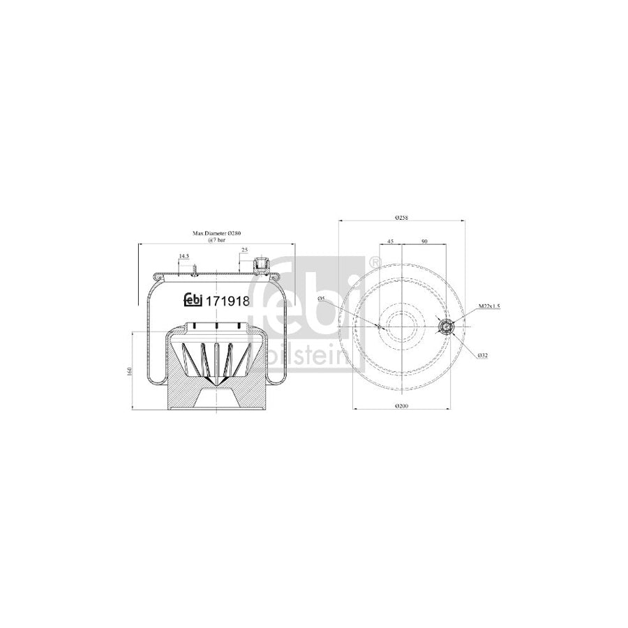 Febi Bilstein 171918 Boot, Air Suspension