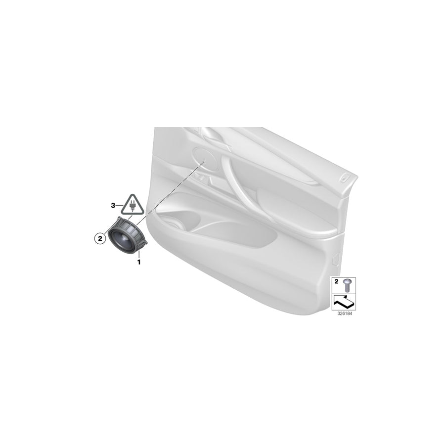 Genuine BMW 65139337807 F15 F16 Midrange Speaker, Stereo/Hifi (Inc. X5 30dX, X5 35i & X6 35i)