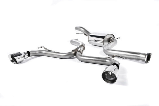 MillTek SSXFD135 Ford Focus 3-inch Cat-Back 'Race' System - Polished GT-100 Trims