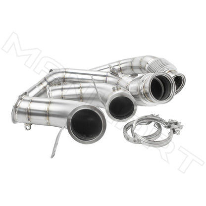 MANHART MH5F9011100_M8 DOWNPIPES RACE FOR BMW F9X M8 (COMPETITION) CAT-REPLACEMENT (PART 1 OF 2)
