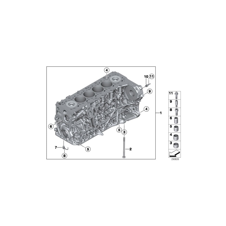 Genuine BMW 11428514341 E71 F11 F10 Oil Spraying Nozzle (Inc. 750LdX, X5 M50dX & M550dX)