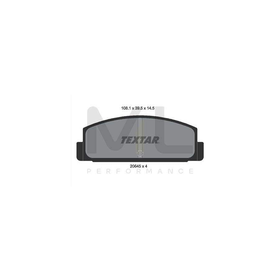TEXTAR 2064501 Brake pad set not prepared for wear indicator