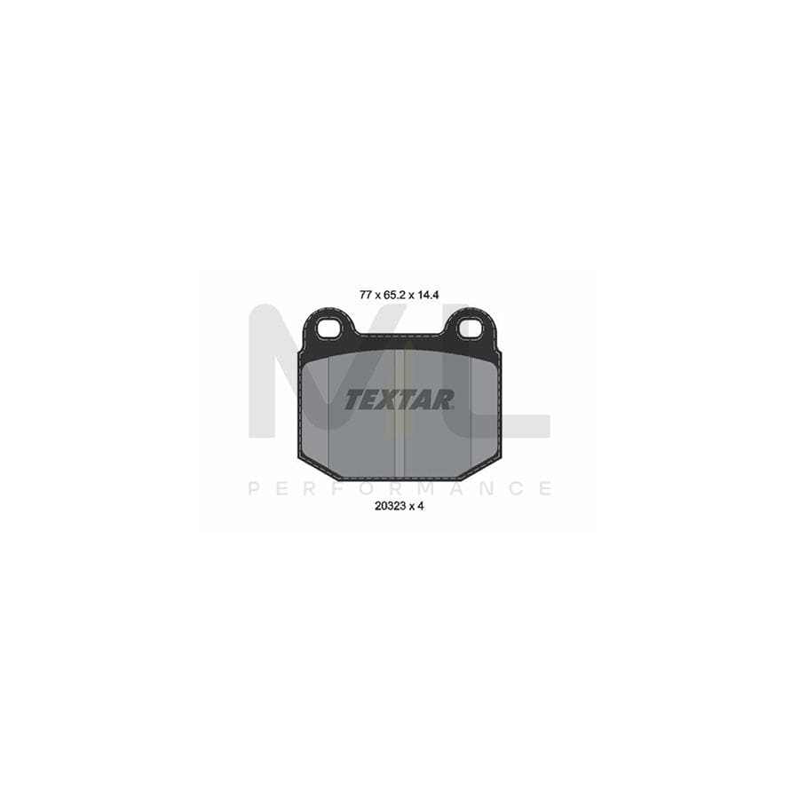 TEXTAR 2032306 Brake pad set not prepared for wear indicator