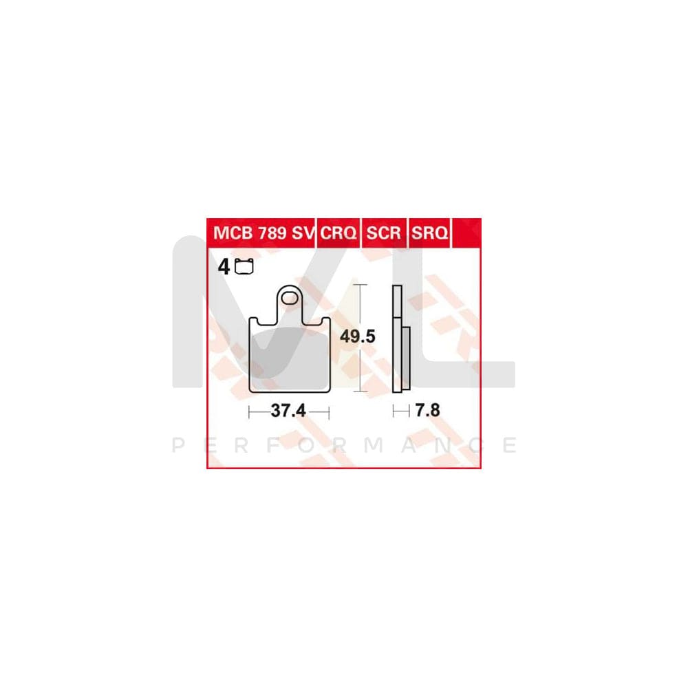 TRW Sinter Offroad Racing Mcb789Scr Brake Pad Set