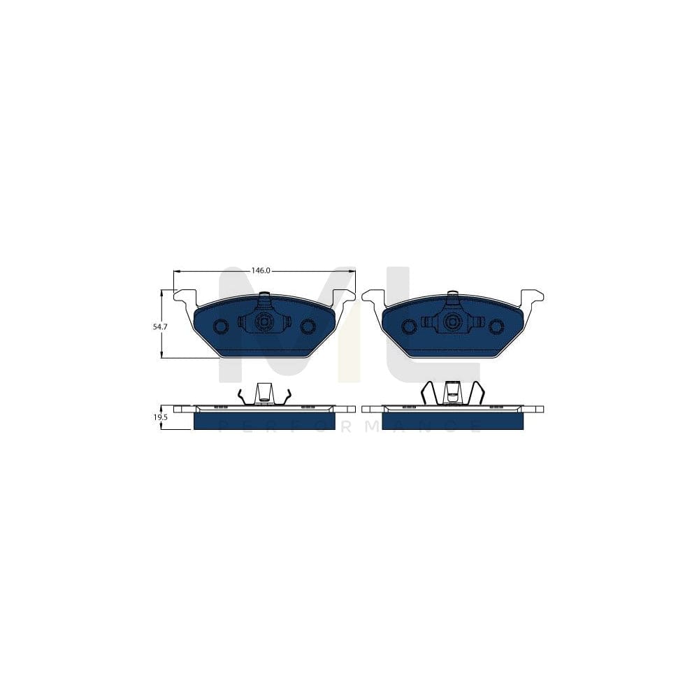 TRW Gdb1984Bte Brake Pad Set Not Prepared For Wear Indicator
