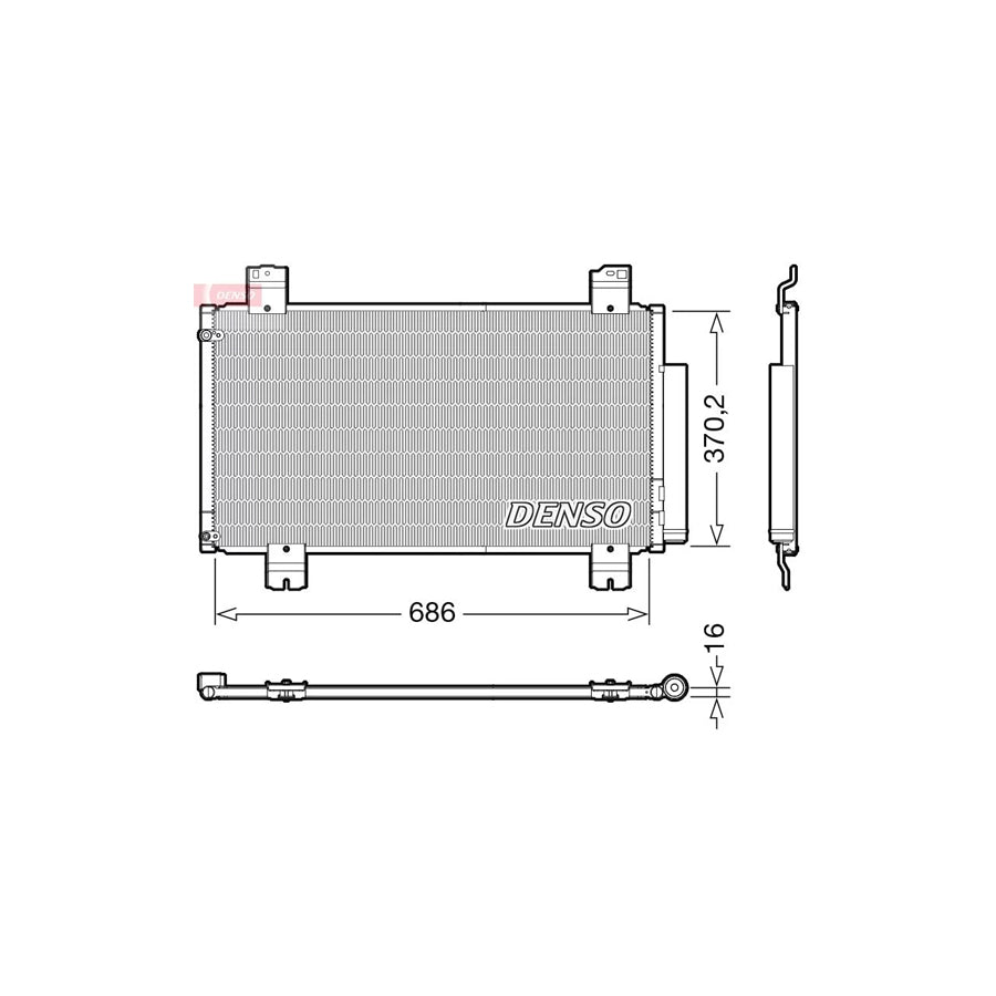 DENSO DCN40033 Air Conditioning Condenser for Honda Accord