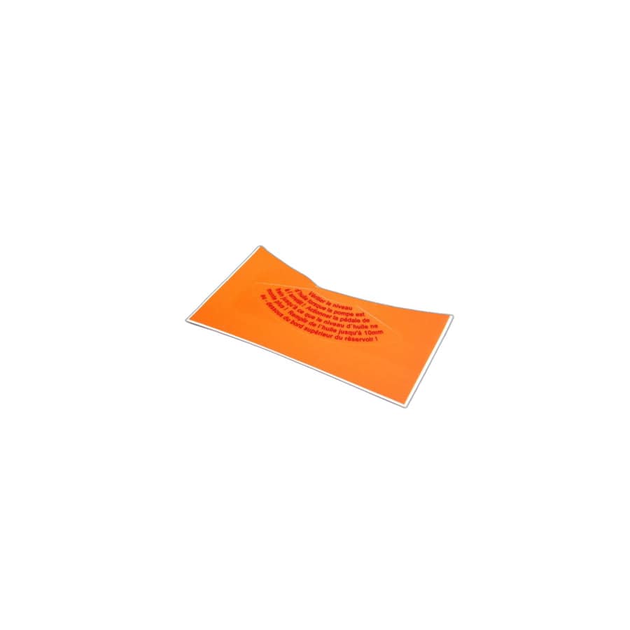Genuine BMW 32411123327 E28 E24 E31 Label (FRANCAISE) (Inc. M635CSi, M535i & 730i)
