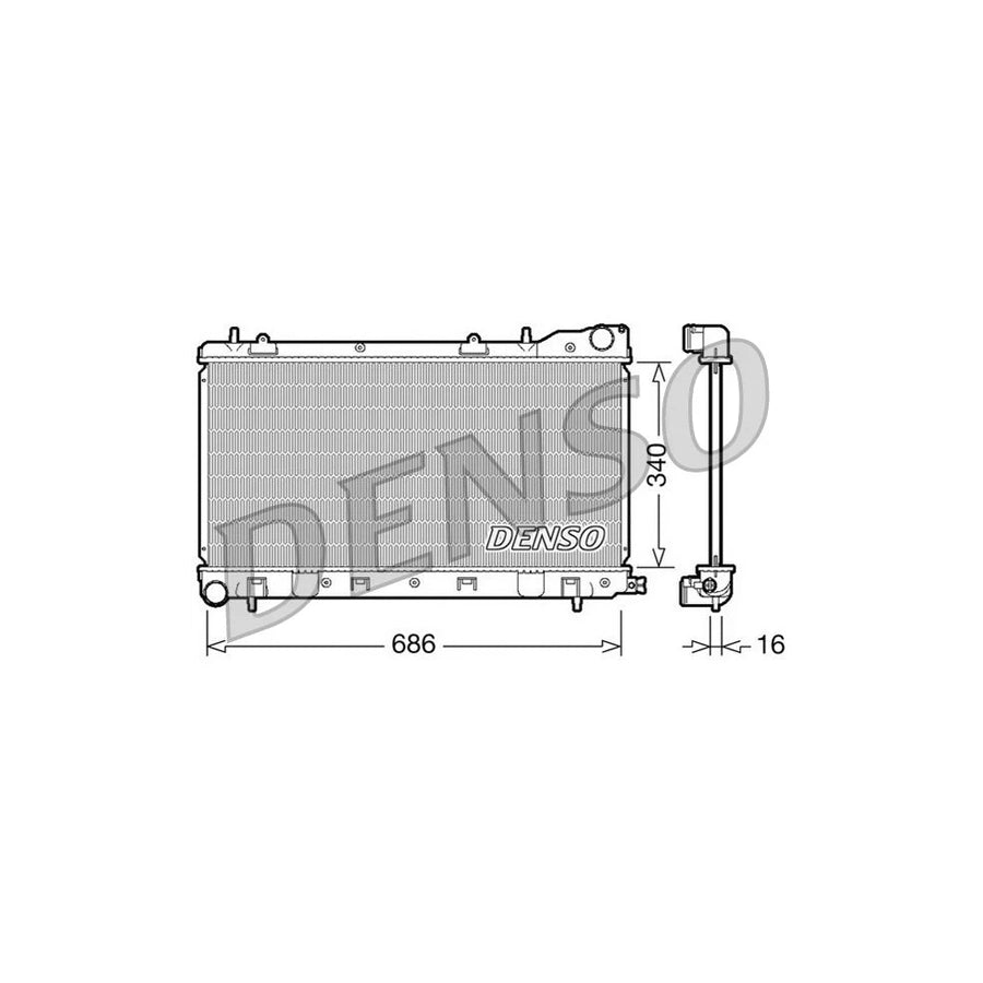 DENSO DRM36003 Engine Radiator for Subaru Forester I (Sf)