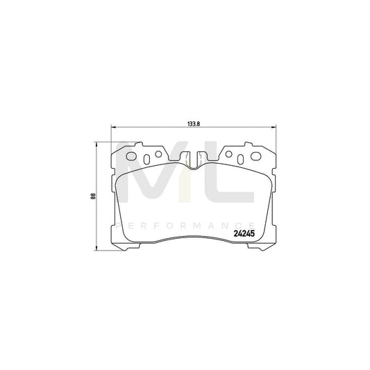 Brembo P 83 075 Brake Pad Set For Lexus Ls Prepared For Wear Indicator