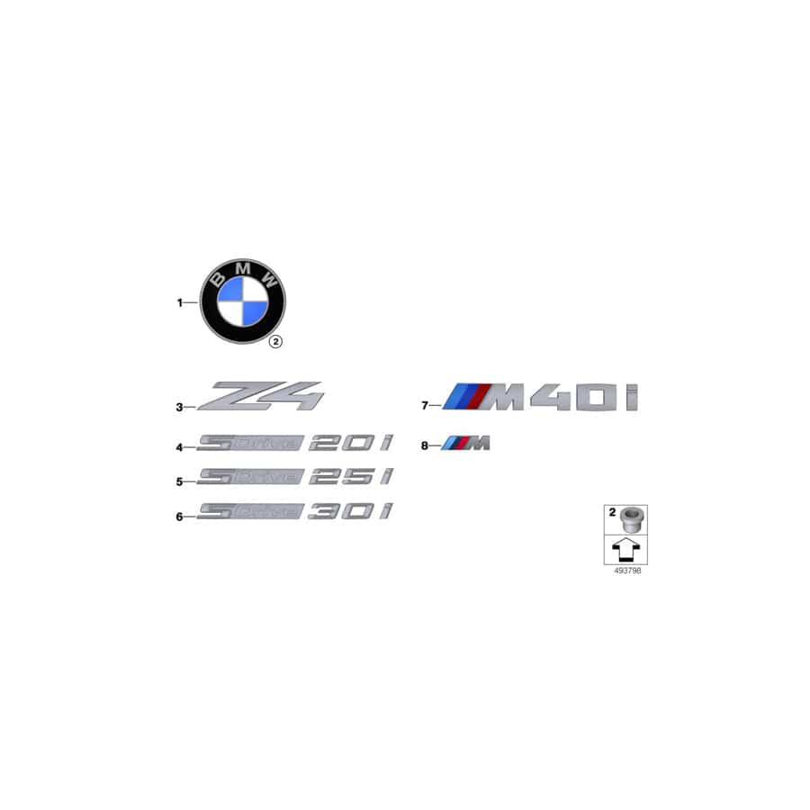 Genuine BMW 51147458229 G29 Label Z4 (Inc. Z4)