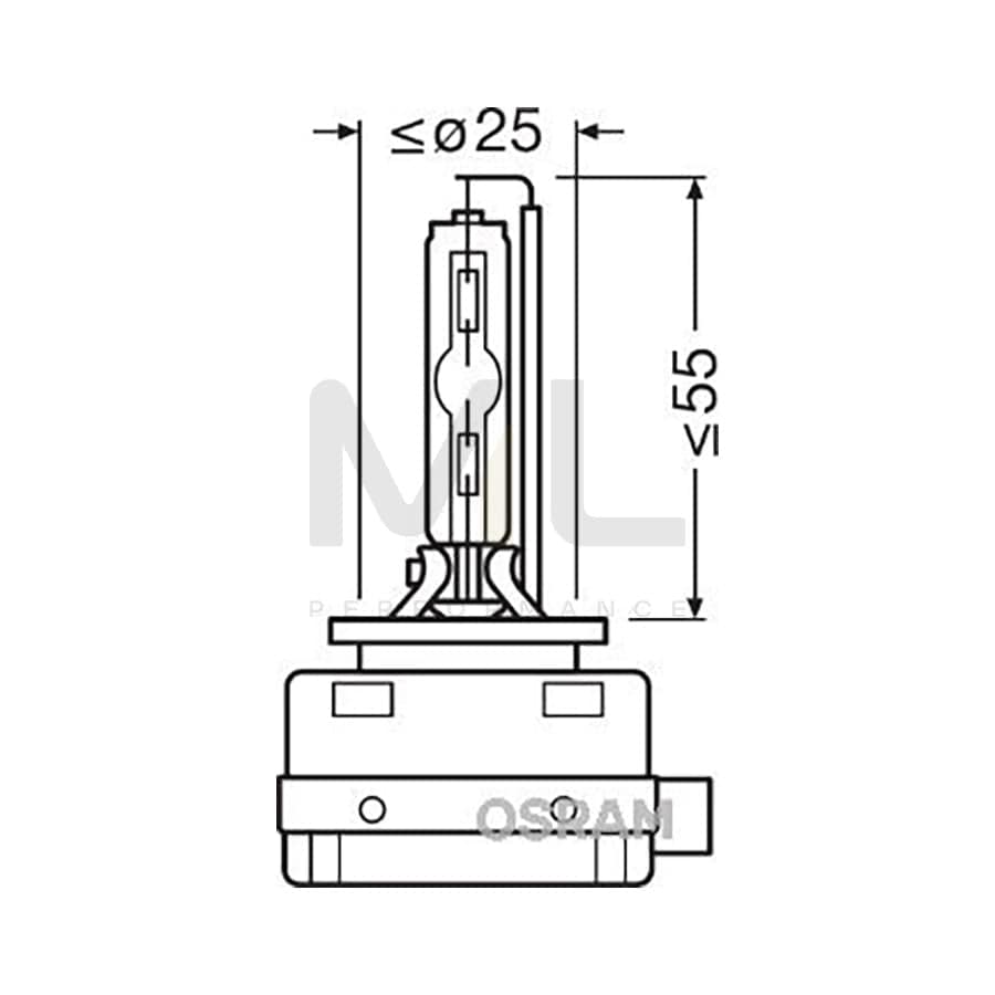 OSRAM XENARC CLASSIC 66140CLC Bulb, spotlight D1S (gas discharge tube) 85V 35W PK32d-2 4150K Xenon