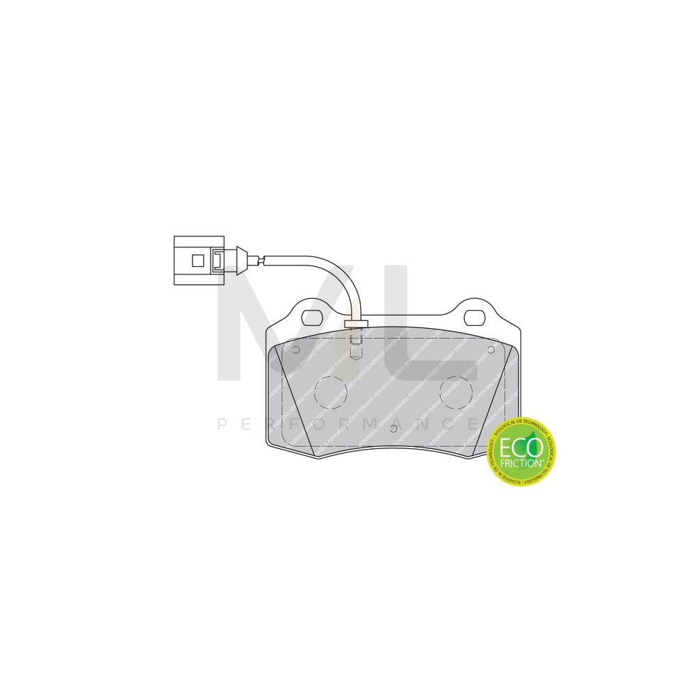 Ferodo Premier Eco Friction FDB1896 Brake Pad Set Incl. Wear Warning Contact, Without Accessories