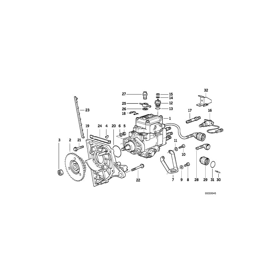 Genuine BMW 13512244539 E36 E34 At-Injection Pump DDE2/50mm (Inc. 525tds, 525td & 325td)