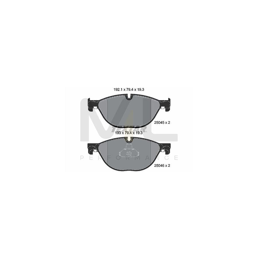 TEXTAR 2504581 Brake pad set epad, prepared for wear indicator