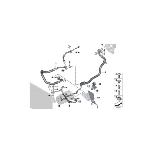 Genuine BMW 64537854427 F90 F93 F91 Refrigerant Line, Dual Line R1234YF (Inc. M5 & M8)