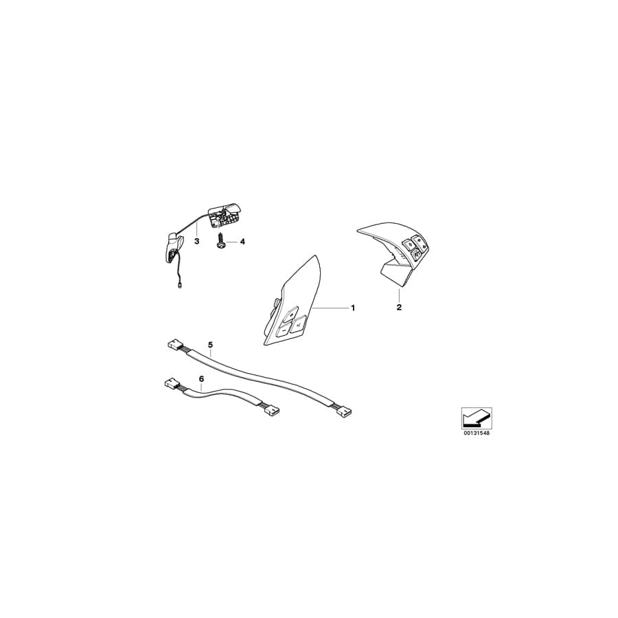 Genuine BMW 61316926213 E85 E86 Set Of Rocker Switches CHROM LINE (Inc. Z4 3.0si, Z4 2.2i & Z4 2.0i)