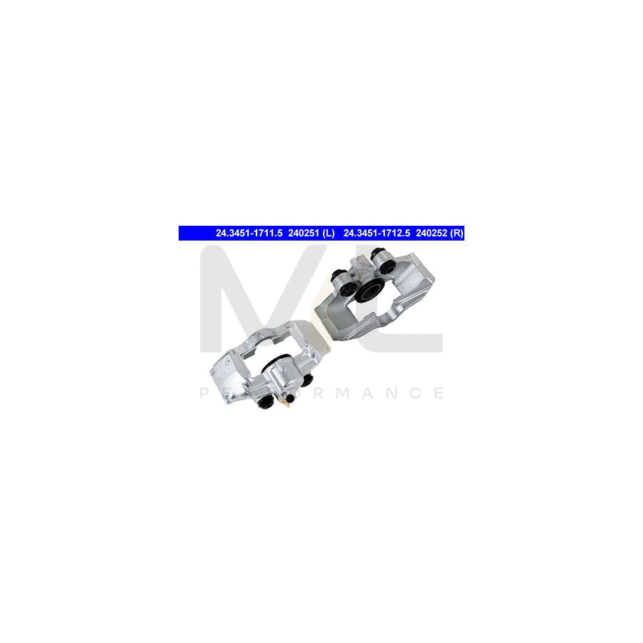 ATE 24.3451-1711.5 Brake Caliper for RENAULT TWINGO without holder