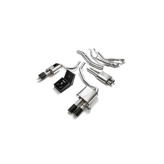 Armytrix AU95S-QC11 Valvetronic Exhaust System Audi S5 Coupe 3.0L V6 Turbo B9 2017-2020 with Quad Carbon Fiber 3.5"