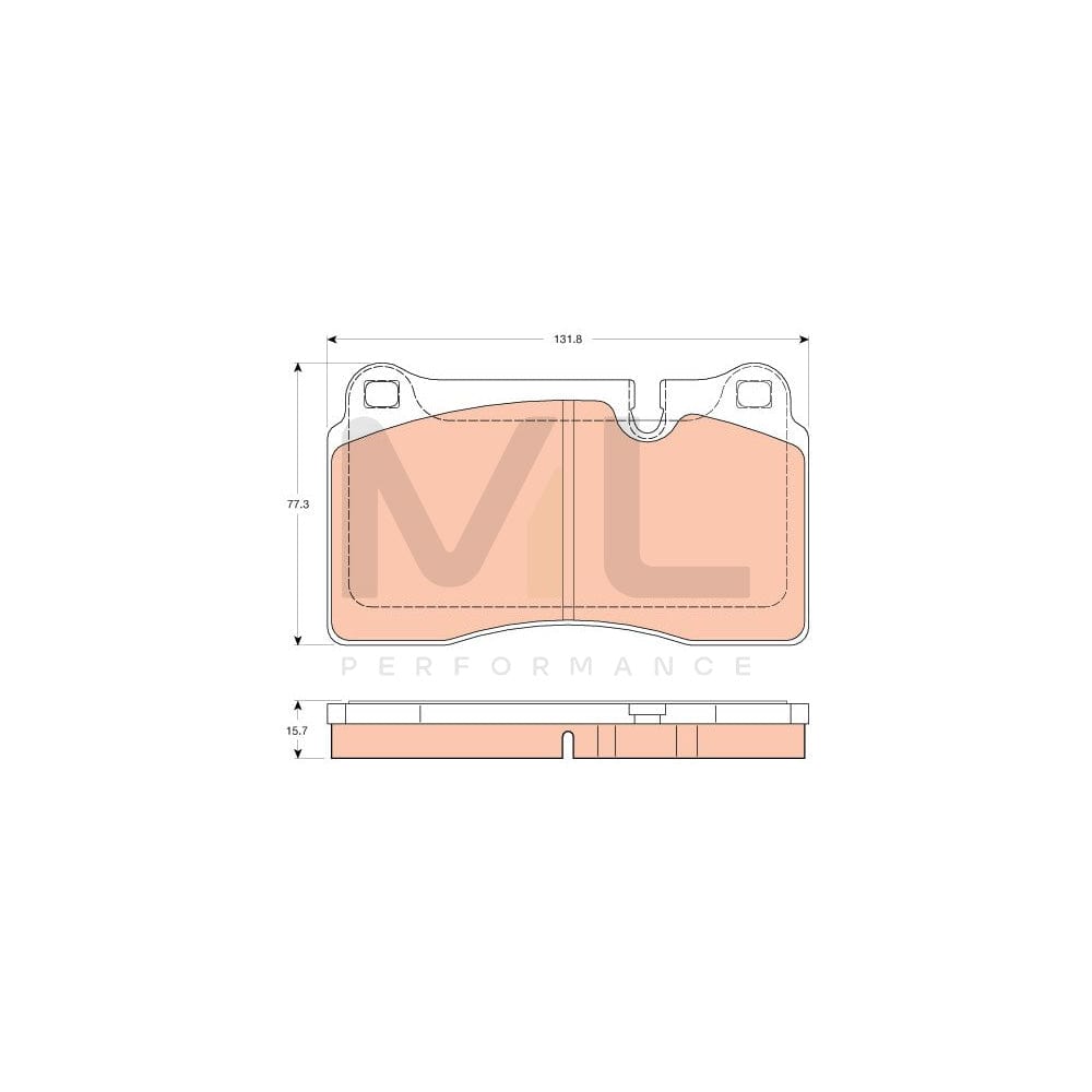 TRW Gdb2048 Brake Pad Set Prepared For Wear Indicator
