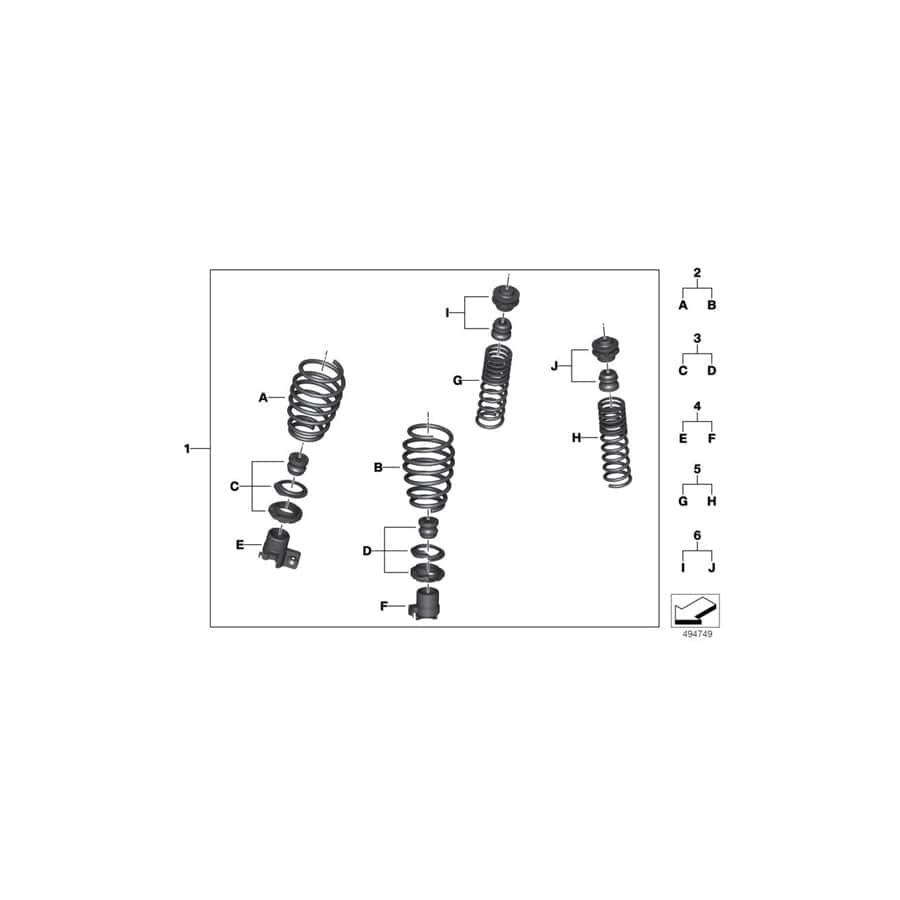 Genuine BMW 33502463688 F82 F80 Set Of Springs, Rear M PERFORMANCE (Inc. M3 & M4)
