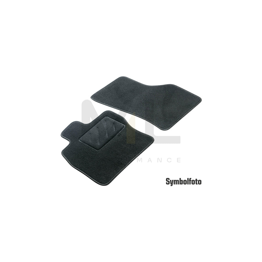 WALSER Tailored 80368 Floor mat set for VW TRANSPORTER Textile, Front, Quantity: 2, Black