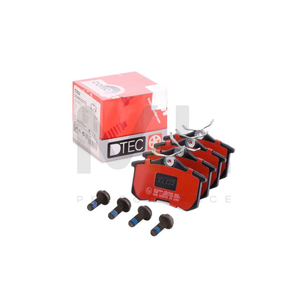 TRW Dtec Cotec Gdb823Dte Brake Pad Set Not Prepared For Wear Indicator, With Brake Caliper Screws, With Accessories