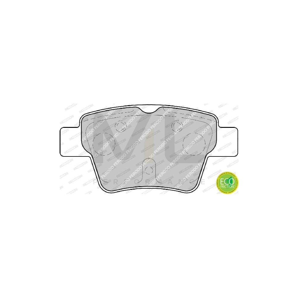 Ferodo Premier Eco Friction FDB1784 Brake Pad Set Not Prepared for Wear Indicator, With Brake Caliper Screws, With Accessories