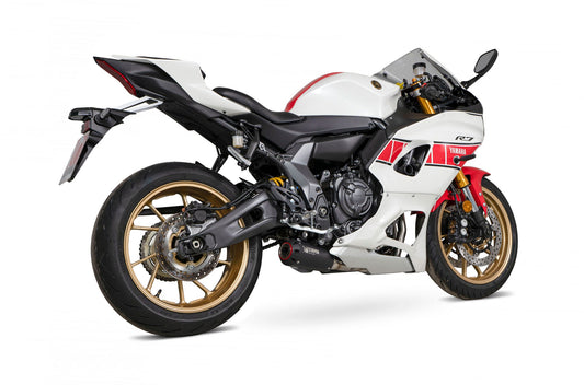 Scorpion PYA120SYSBCER Yamaha YZF R7 Red Power Full System - Black Ceramic Coated Sleeve | ML Performance UK UK