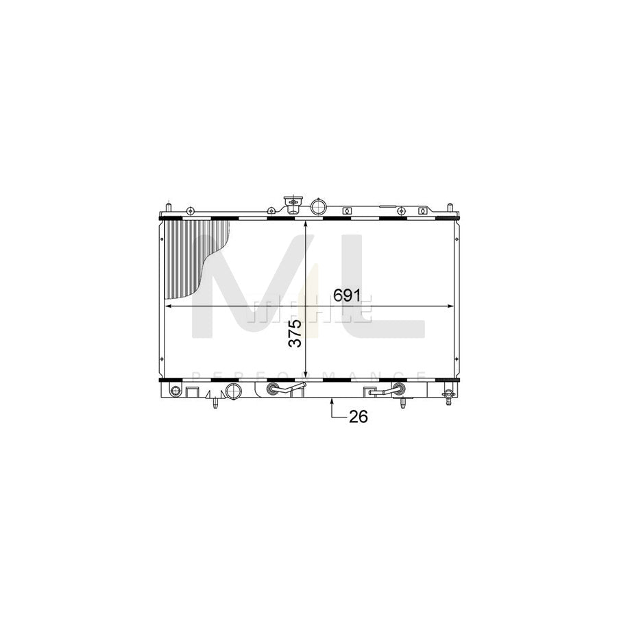 MAHLE ORIGINAL CR 1483 000S Engine radiator Brazed cooling fins, Automatic Transmission, Manual Transmission | ML Performance Car Parts