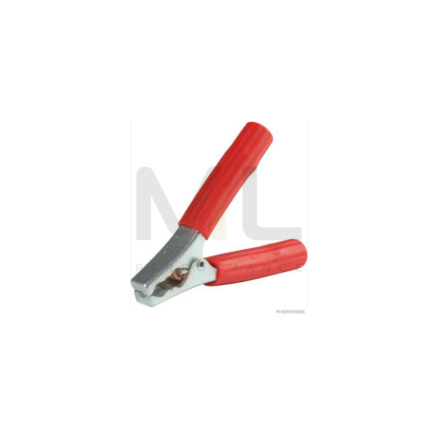 HERTH+BUSS ELPARTS 52289514 Crocodile clip with earth strap, Zinc-coated, with screw connection, Length: 158mm
