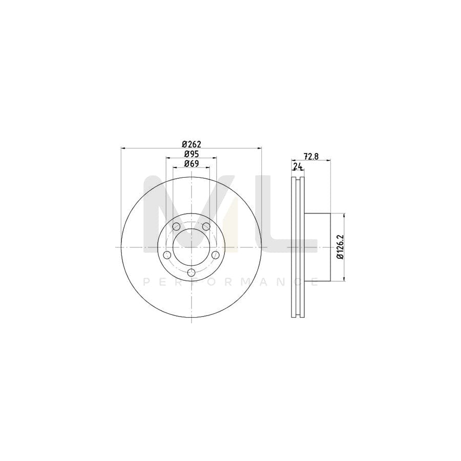 TEXTAR 92011700 Brake Disc Internally Vented, without wheel hub, without wheel studs  - 1 piece