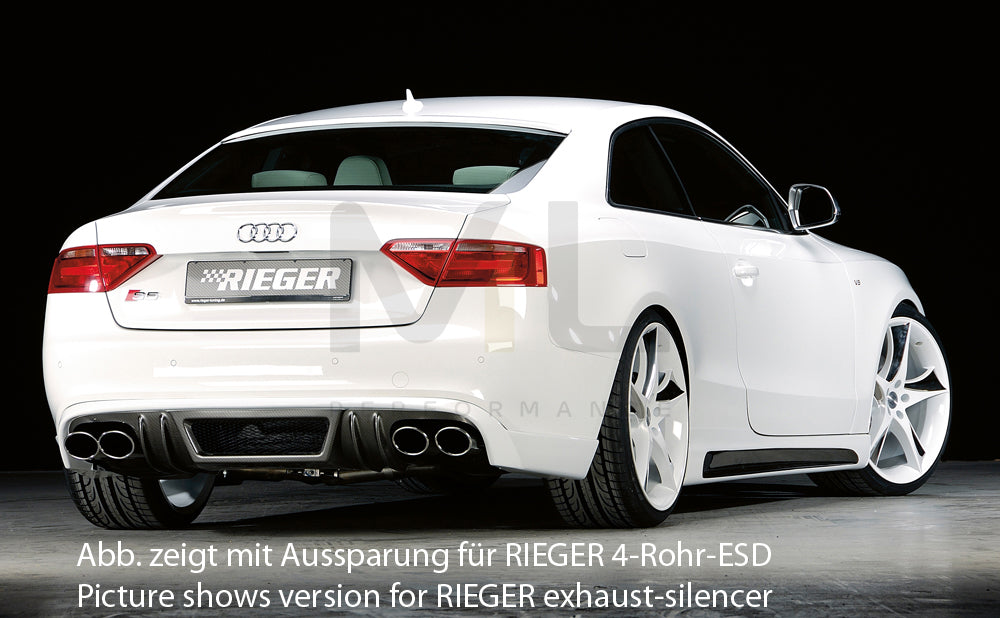 Rieger 00099895 Audi B8 B81 S5 Rear Diffuser 2 | ML Performance UK Car Parts