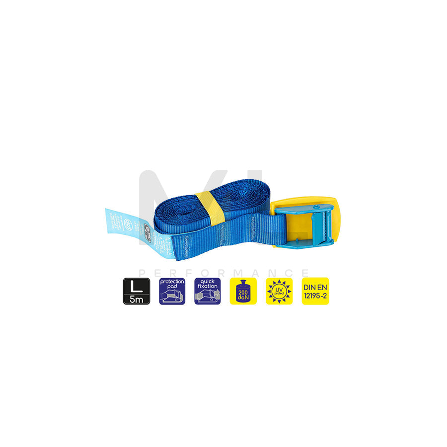 ALCA 405310 Tie down strap Blue, 5 m, 25 mm, 200 kg