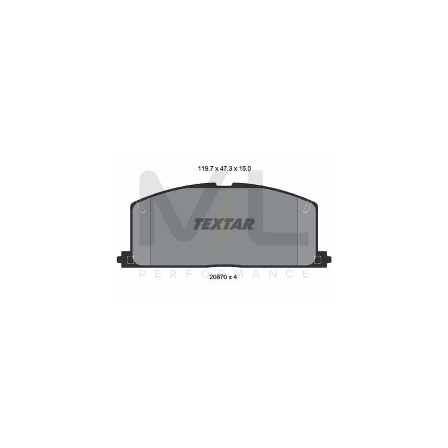 TEXTAR 2087001 Brake pad set prepared for wear indicator