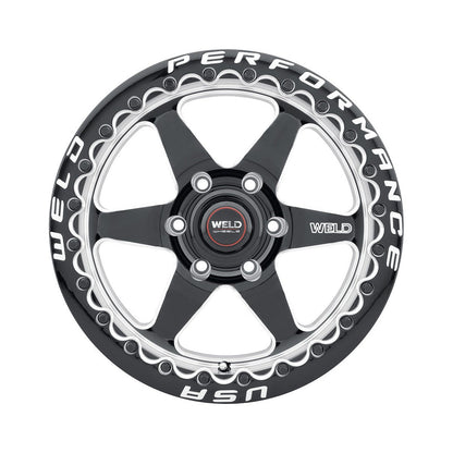 Weld S90901181P36 Ventura 6 Beadlock S909 Wheel 20x11 6x127 ET36 BS7.375 Gloss Black MIL - DIA