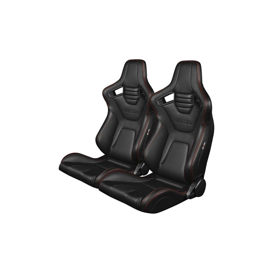BRAUM Elite-X Series Racing Seats (Red Stitching) – Pair