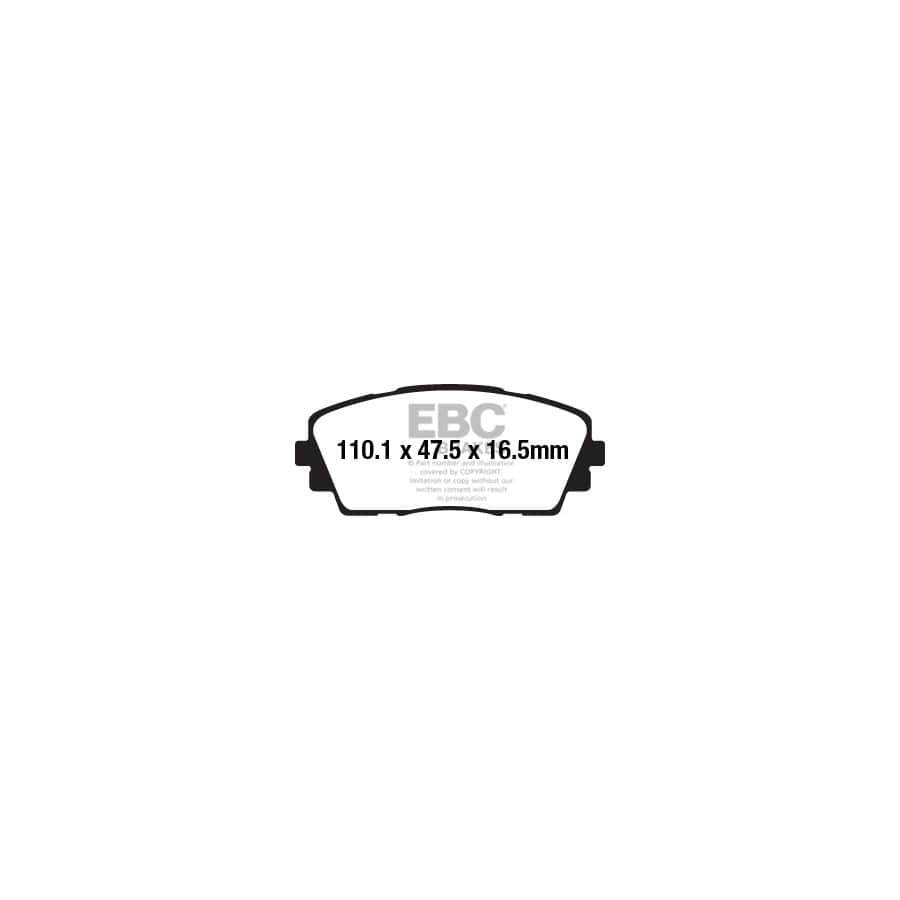 EBC PDKF1018 Kia Picanto Ultimax Front Brake Pad & Plain Disc Kit 2 | ML Performance UK Car Parts