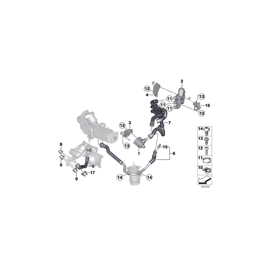 Genuine BMW 11538572123 F01 F02 F25 Bracket, Changeover Valve (Inc. 535dX, 740LdX & X6 40dX)