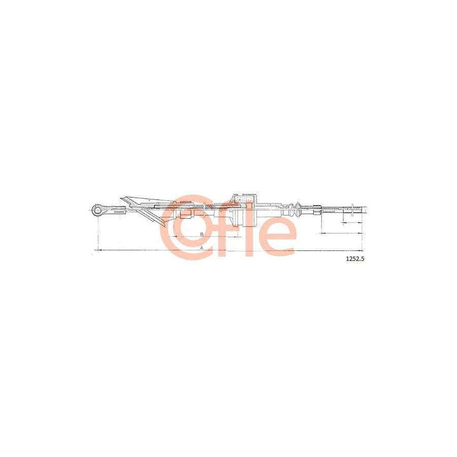 Cofle 92.1252.5 Clutch Cable for Fiat Uno Hatchback (146)